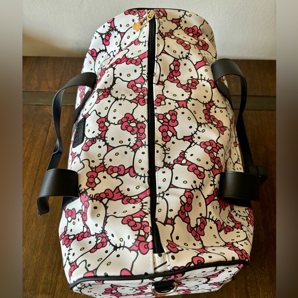 Hello Kitty | Bags | Hello Kitty Rolling Duffle Bag Luggage With Black ...
